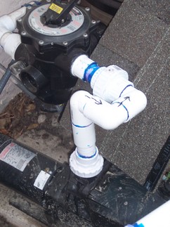 Piping from pump output, as built